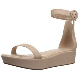 Stuart Weitzman Women's Capri Wedge Sandal, Fawn Cush Nappa US 8.5